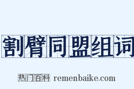 割臂同盟组词是什么意思的图片